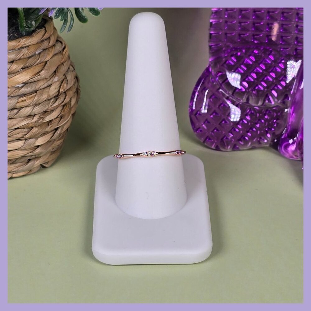 Rose Golden Stacking Ring With Contoured‎ Design Size 10 (NWOT)